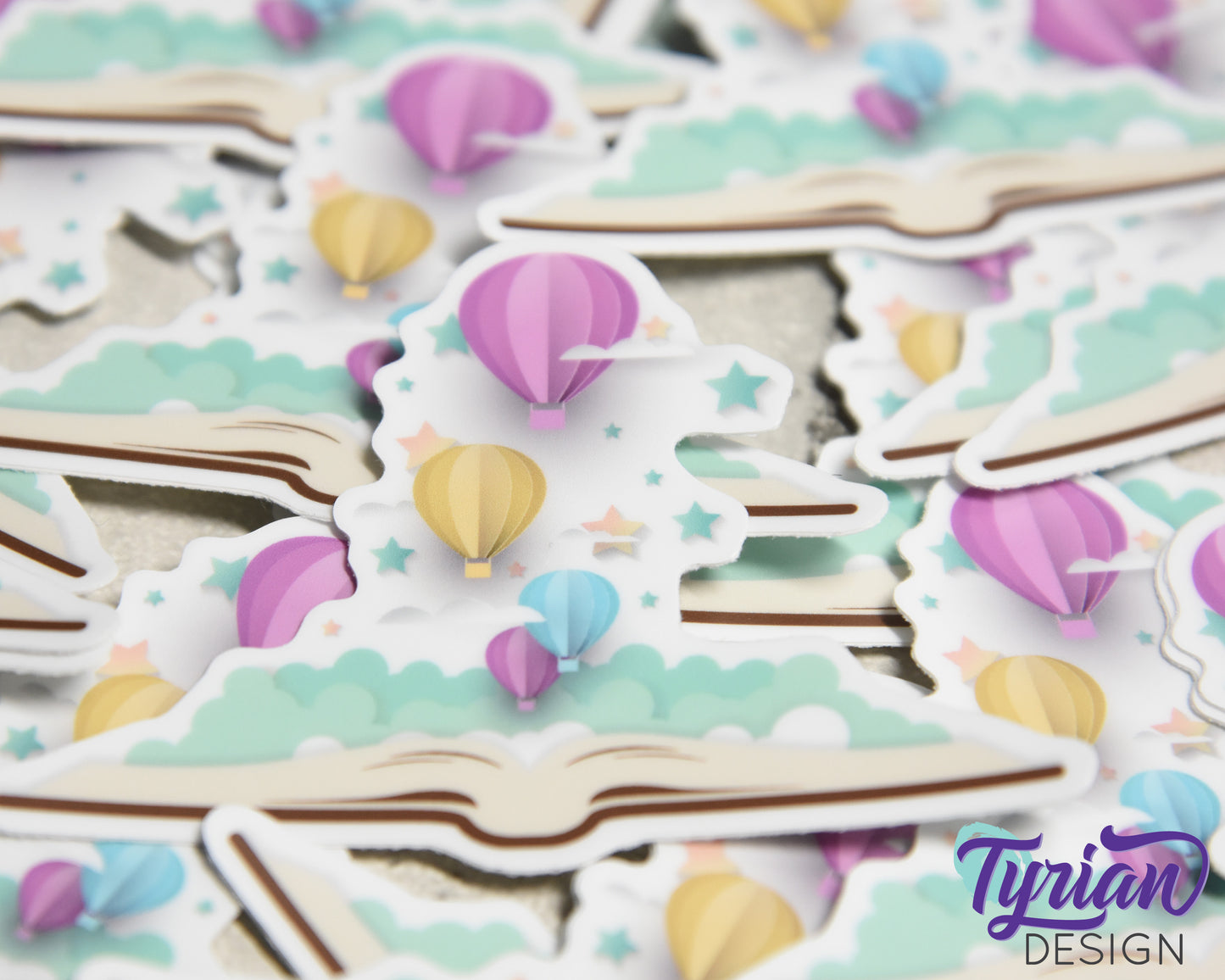 Open Book Vinyl Sticker | Let your imagination take you on the journey | Sticker is high quality weather proof vinyl | 3x2.25 inches