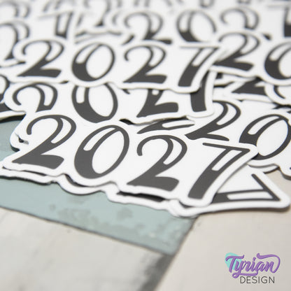 2027 Sticker | High quality weather proof vinyl | 2.5 x 1 inch