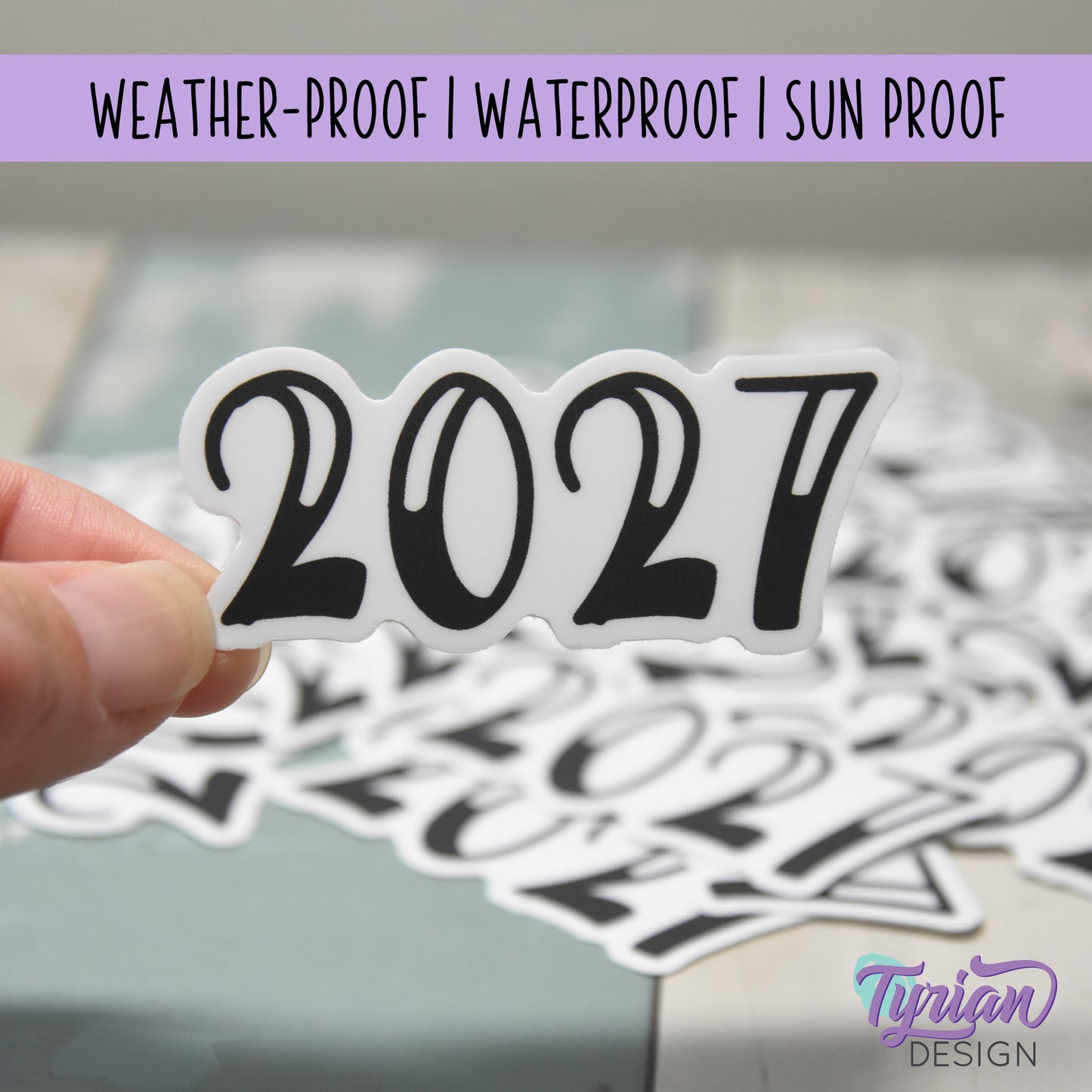 2027 Sticker | High quality weather proof vinyl | 2.5 x 1 inch
