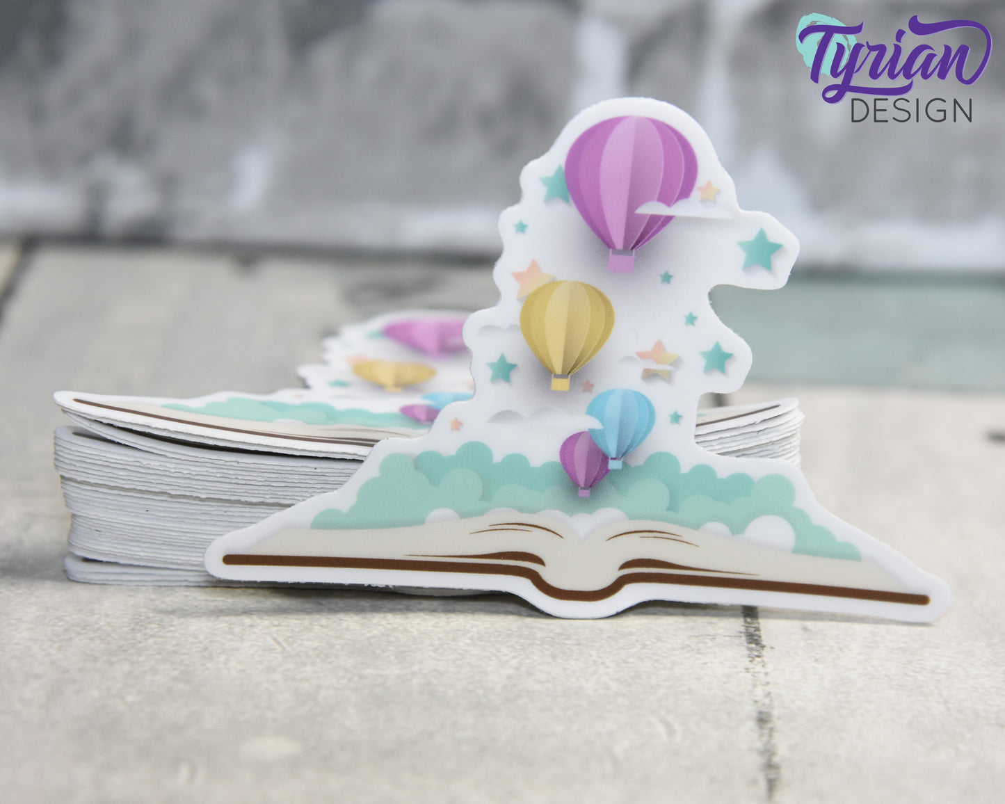 Open Book Vinyl Sticker | Let your imagination take you on the journey | Sticker is high quality weather proof vinyl | 3x2.25 inches